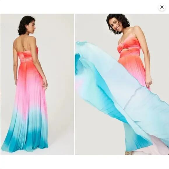 AMUR Emmett Pleated Gown Size 10 - Picture 2 of 10